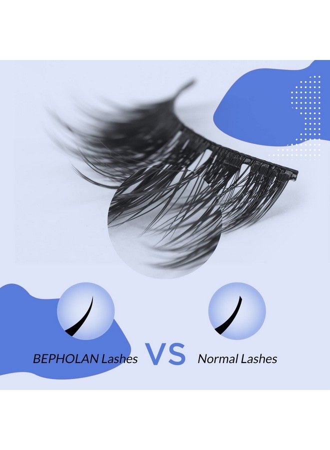 BEPHOLAN Lashes Natural Look False Eyelashes Bepholan Fake Eyelashes 3D Super Fluffy False Lashes Black Band Wispy Lashes 3Pack Faux Mink Lashesxmz213 - Image 5