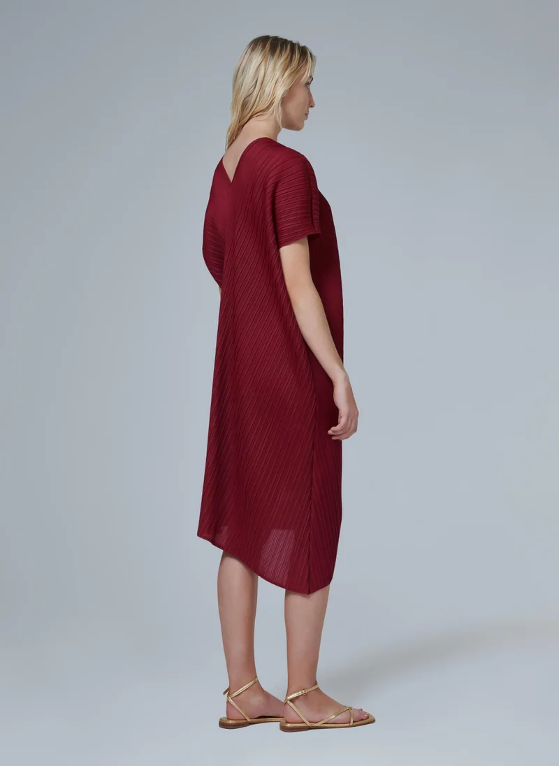 leem Asymmetric Plisse Kaftan - Shorter length