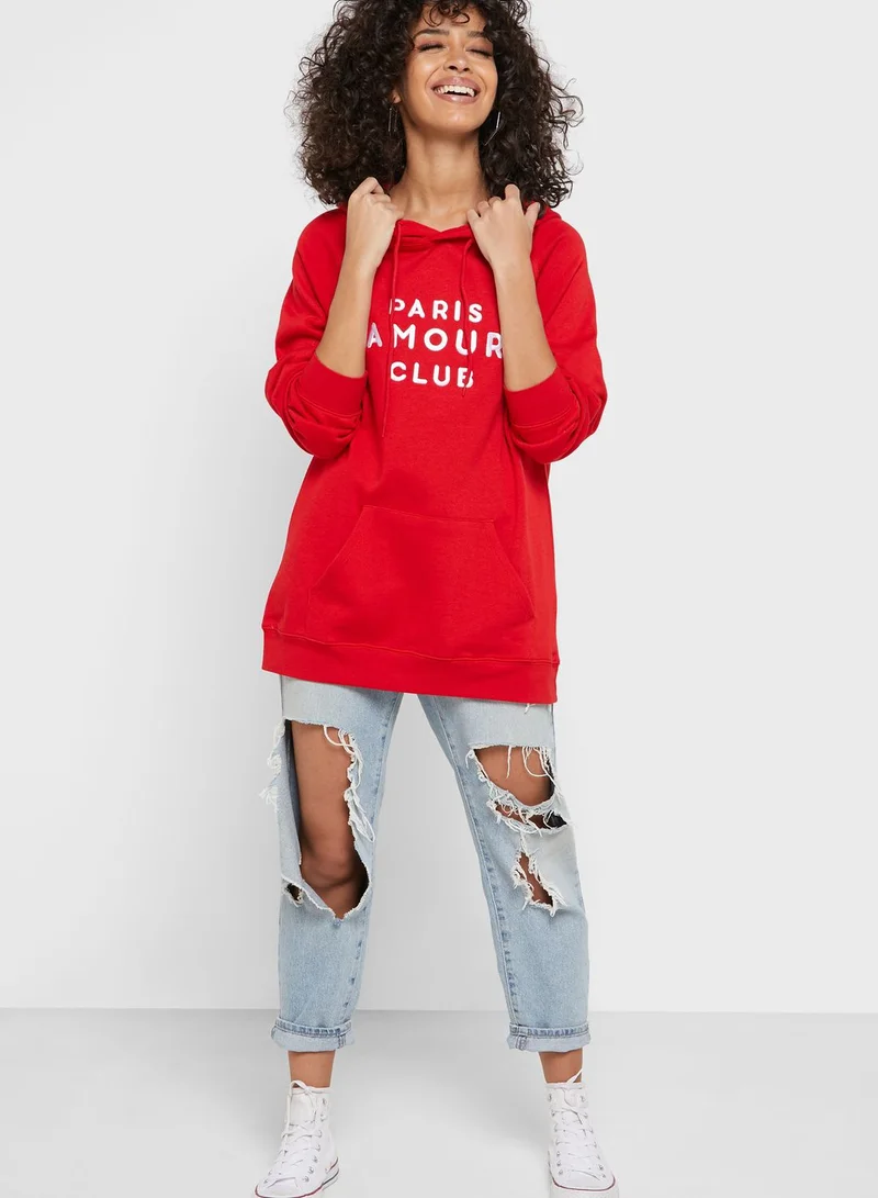FOREVER 21 Slogan Hoodie