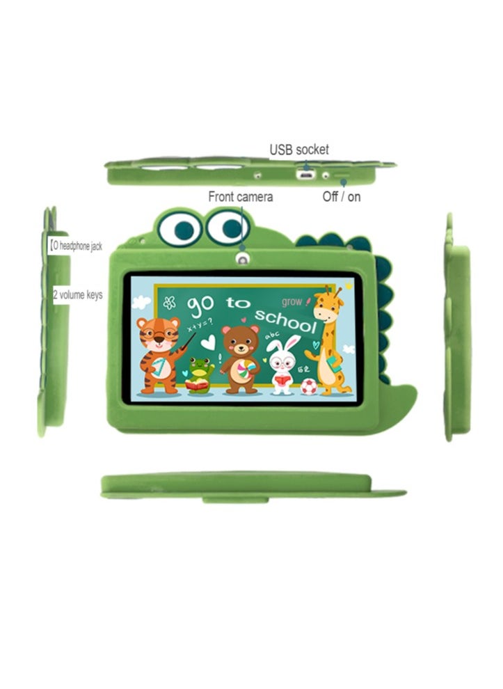 AROAQ K706 Kids Tablet, 7 Inch Portable Learning Parental Control Tablet, Anti Fall Lightweight Computer Children Tablet, Wifi Android Tablet With Quad Core Processor For Children, (1pc, Green)  - Image 4