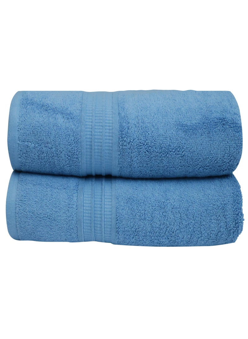 Bliss Casa Bath Towels (2 Pack, 80 x 160 cm) - 650 GSM Bathroom Towel Set - 100% Cotton 20/D Ring Spun Luxury Towels Set Highly Absorbent, Quick Dry and Soft Feel Bathroom Towels - Image 1