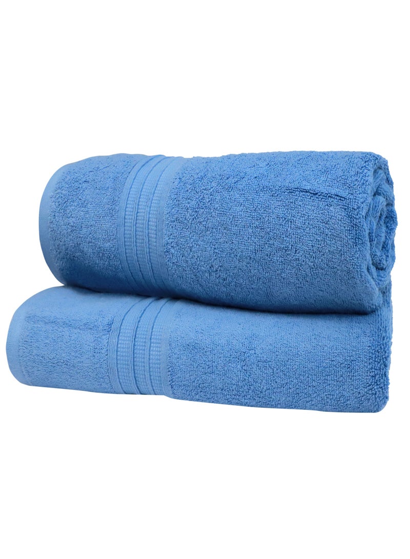 Bliss Casa Bath Towels (2 Pack, 80 x 160 cm) - 650 GSM Bathroom Towel Set - 100% Cotton 20/D Ring Spun Luxury Towels Set Highly Absorbent, Quick Dry and Soft Feel Bathroom Towels - Image 4
