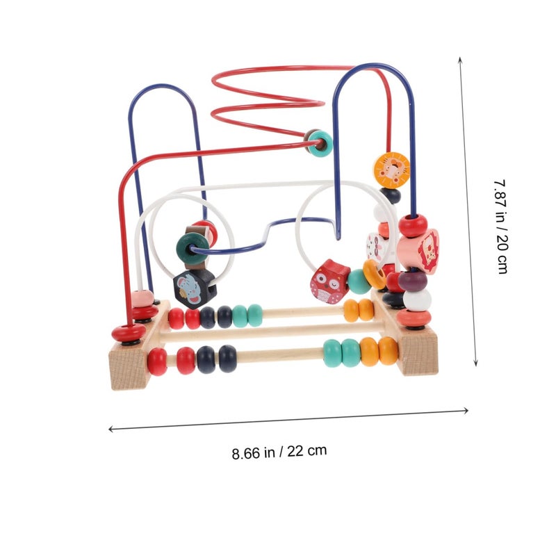 Wooden Bead Maze Toy For Kids Sensory Development Hand Eye Coordination Educational Puzzle Fruit Design - Image 3