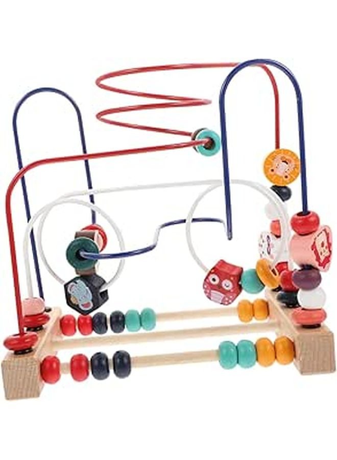 Wooden Bead Maze Toy For Kids Sensory Development Hand Eye Coordination Educational Puzzle Fruit Design - Image 1