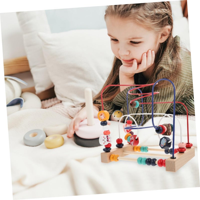 Wooden Bead Maze Toy For Kids Sensory Development Hand Eye Coordination Educational Puzzle Fruit Design - Image 4