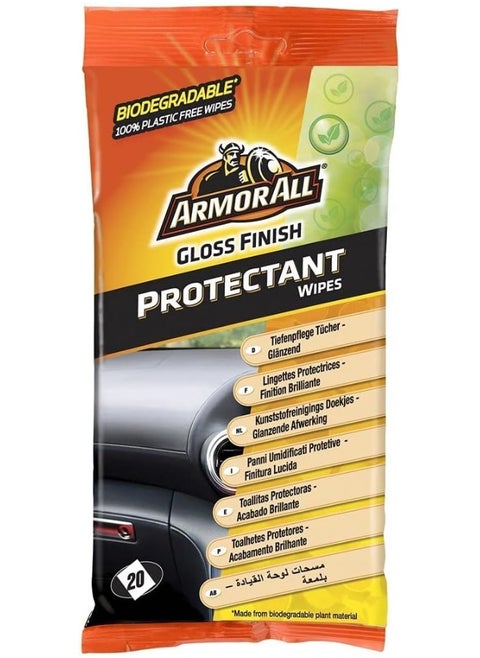 Dashboard Wipes Gloss Finish 20 Wipes