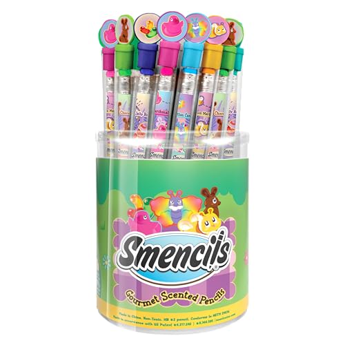 Scentco Spring Smencils Cylinder HB 2 Patented Gourmet Scented Pencils 50 Count Gifts for Kids Classroom Rewards Party Favors Easter day - Image 1