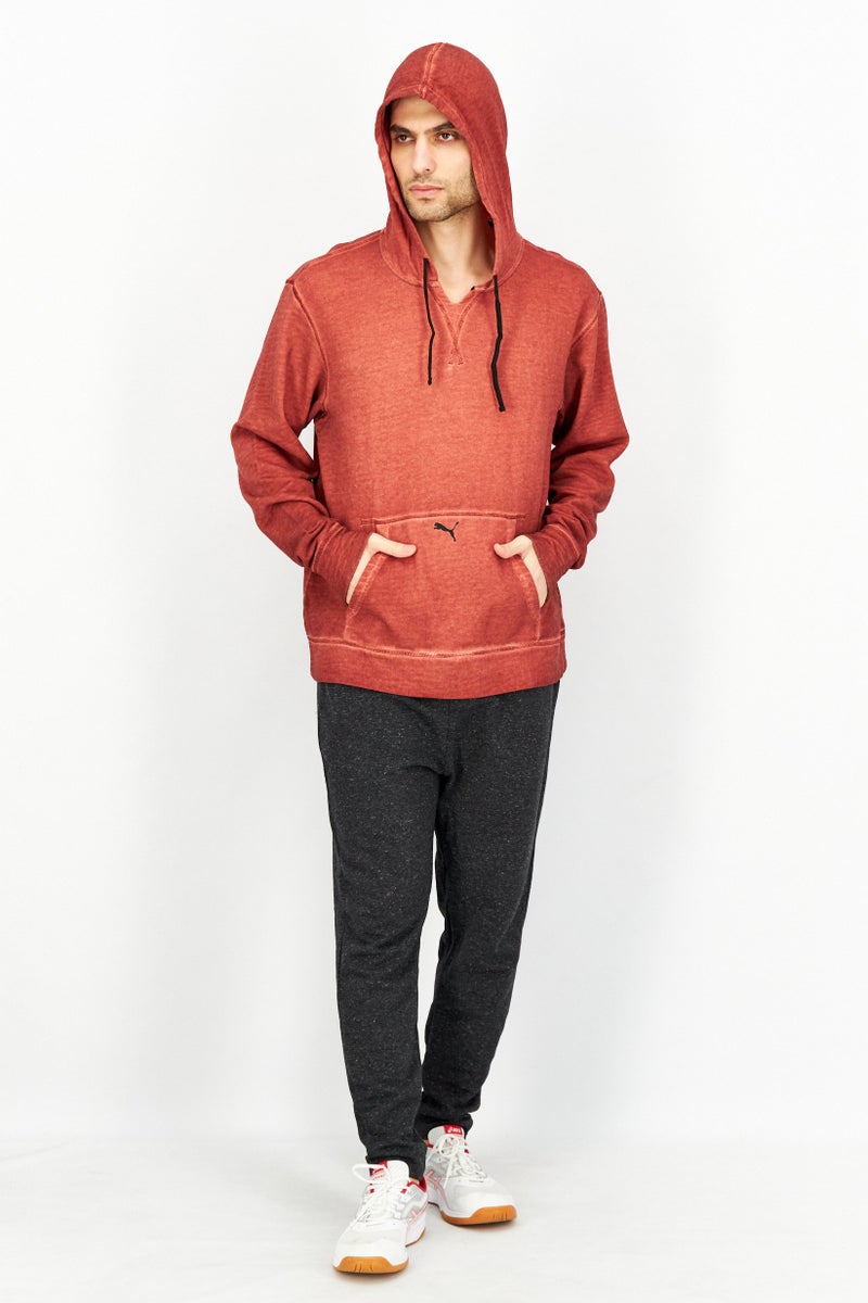 PUMA Men Sportswear Fit Hooded Long Sleeve Brand Logo Sweatshirt, Brown  - Image 4
