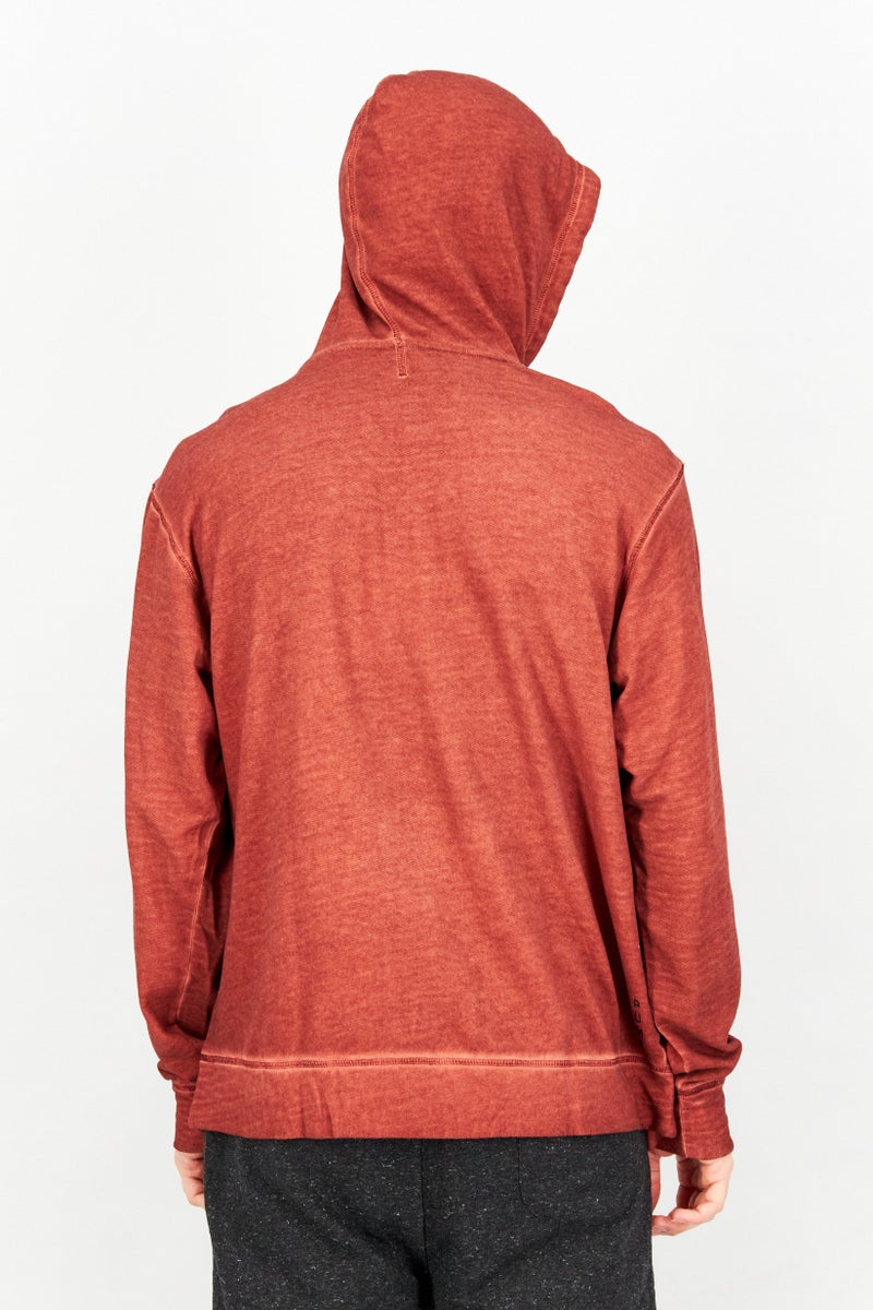 PUMA Men Sportswear Fit Hooded Long Sleeve Brand Logo Sweatshirt, Brown  - Image 2