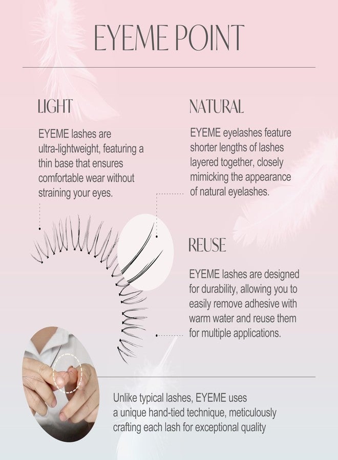 Piccasso EYEME Cutting Eyelash NO.V36 - 5 Set Pack, Flexible Wispy Cluster Lashes for a Soft & Natural Look, Short Front Design for a Subtle & Innocent Eye Effect, Customizable & Comfortable Fit, K-Beauty - Image 5