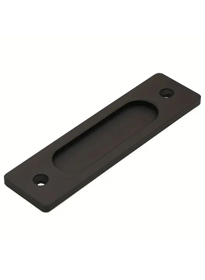 Modern Black Rectangular Stamping Handle Polished Aluminum Sliding Door Hardware - Image 3