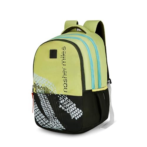 Nasher Miles Kinetics 5 Compartment Laptop Backpack 45 Liters Polyester with Raincover| Front Organiser Ideal for College, School Bags for Boys & Girls (Olive) - Image 1