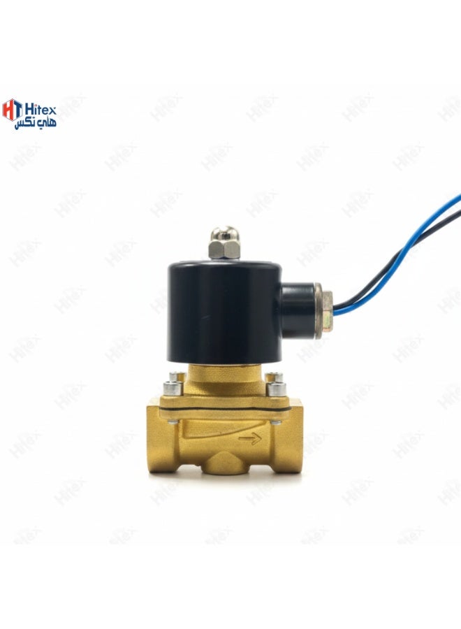 هيتكس صمام كهربائي كهربائي من النحاس الأصفر من جيفكس، 220 فولت و24 فولت | مقاسات 1/2 بوصة، 3/4 بوصة، و1 بوصة. صمام تحكم أوتوماتيكي في المياه بهيكل نحاسي متين (220 فولت، 1" بوصة). - Image 3