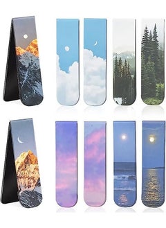 Generic Magnetic Bookmarks, 10pcs Magnet  Markers Landscape Pattern Assorted  Clips Book Markers for Students Teachers Book Lovers Book Club Library  - Image 1