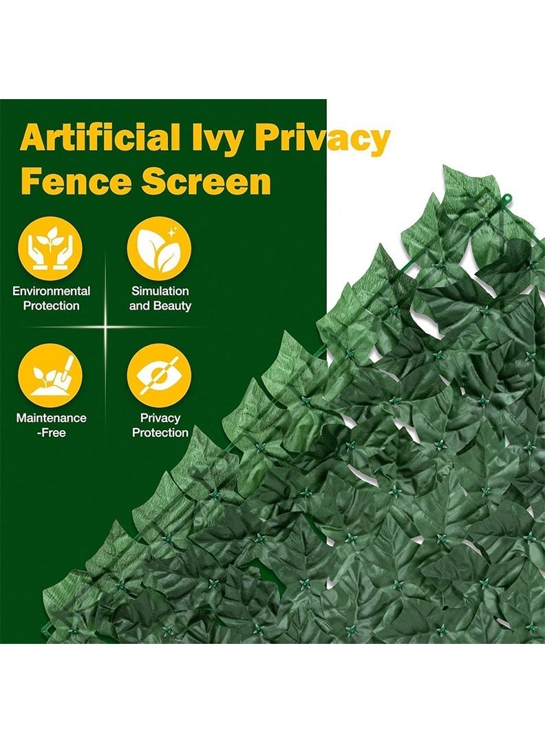 animefindr Green Plant Fence 3 Meters Long, Artificial Leaves Hedge Fence Panel, Decorative Fences for Garden, Balcony, Patio, Wall, Backyard Indoor Outdoor, Greenery Vines Privacy Fence Screen Wall - Image 3