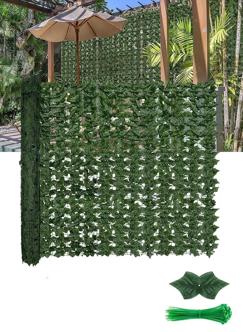 animefindr Green Plant Fence 3 Meters Long, Artificial Leaves Hedge Fence Panel, Decorative Fences for Garden, Balcony, Patio, Wall, Backyard Indoor Outdoor, Greenery Vines Privacy Fence Screen Wall - Image 1