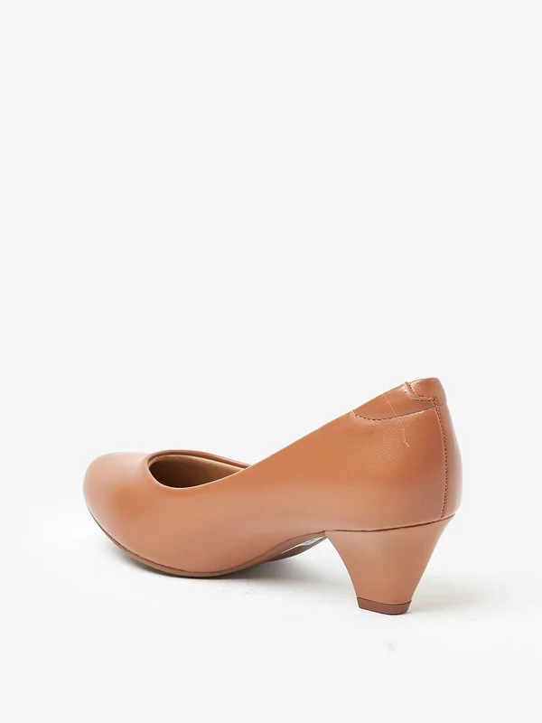 MODARE Modare Ladies Mid Heel Shoes Camel | Made In Brazil
