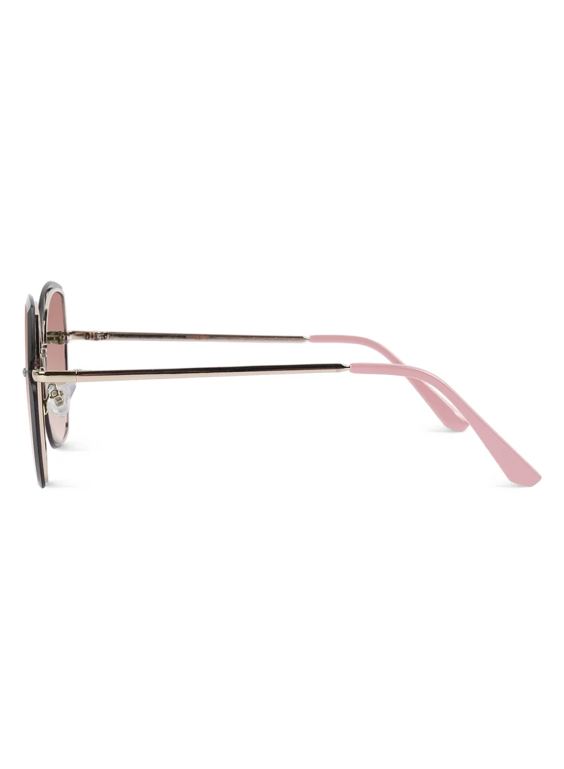 Woggles  Latest & Stylish UV Protected Peach Cateye Rimless Sunglasses for Women  | Best Price UAE