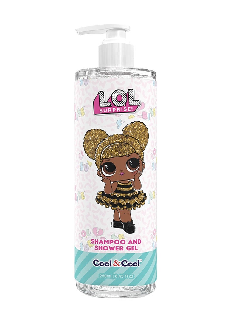 كول اند كول كول آند كول إل أوه إل سربرايز كوين بي، شامبو وجل استحمام للأطفال خالٍ من الكحول مملوء بالبابونج + برو فيتامين ب5 - 250 مل - Image 1