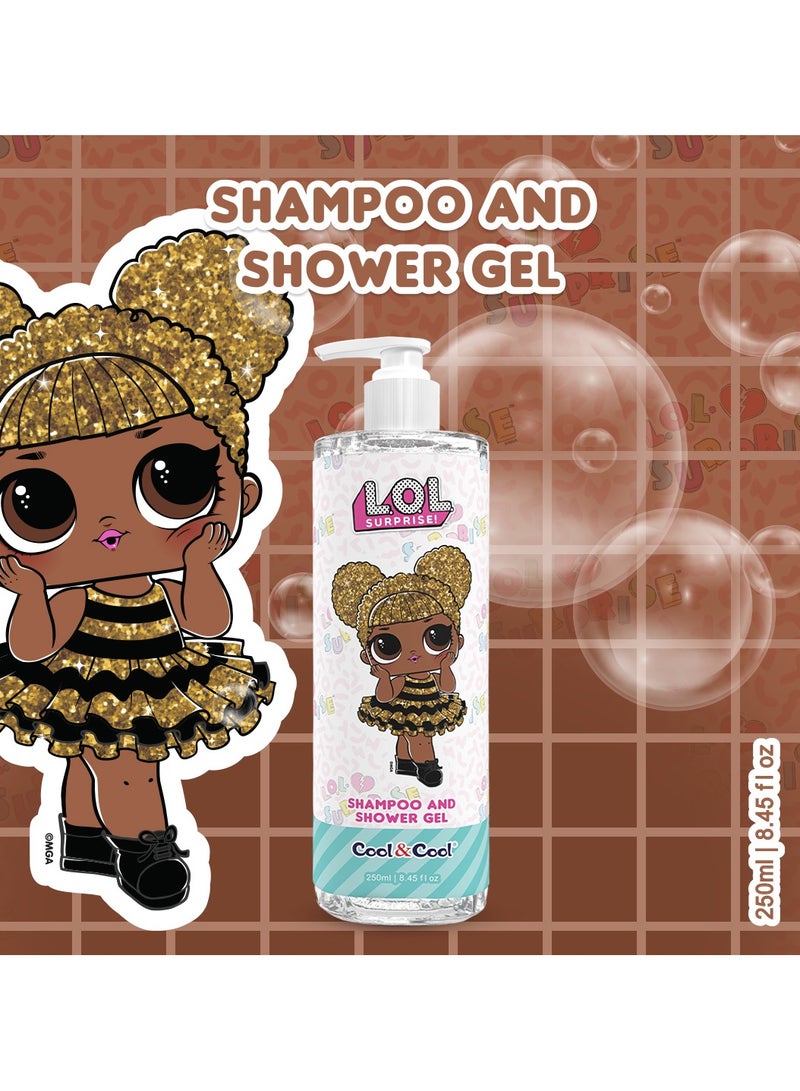 كول اند كول كول آند كول إل أوه إل سربرايز كوين بي، شامبو وجل استحمام للأطفال خالٍ من الكحول مملوء بالبابونج + برو فيتامين ب5 - 250 مل - Image 2