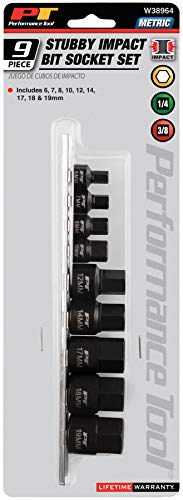 Performance Tool W38964 9-Piece Impact Metric Hex Bit Socket Set - Image 3
