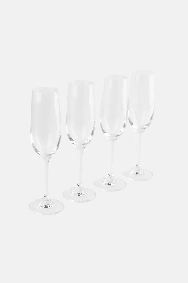 Bombay 4Pcs Chic Stemless Flute Set 230ml, Transparent - Image 3