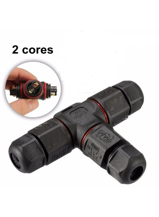Screw Wiring Cold-pressed Solder-free Cable Aviation Plug, Connector, Wire-to-wire Connector-Color:L20t Tee 2-core Wire Diameter 6-10 - Image 1