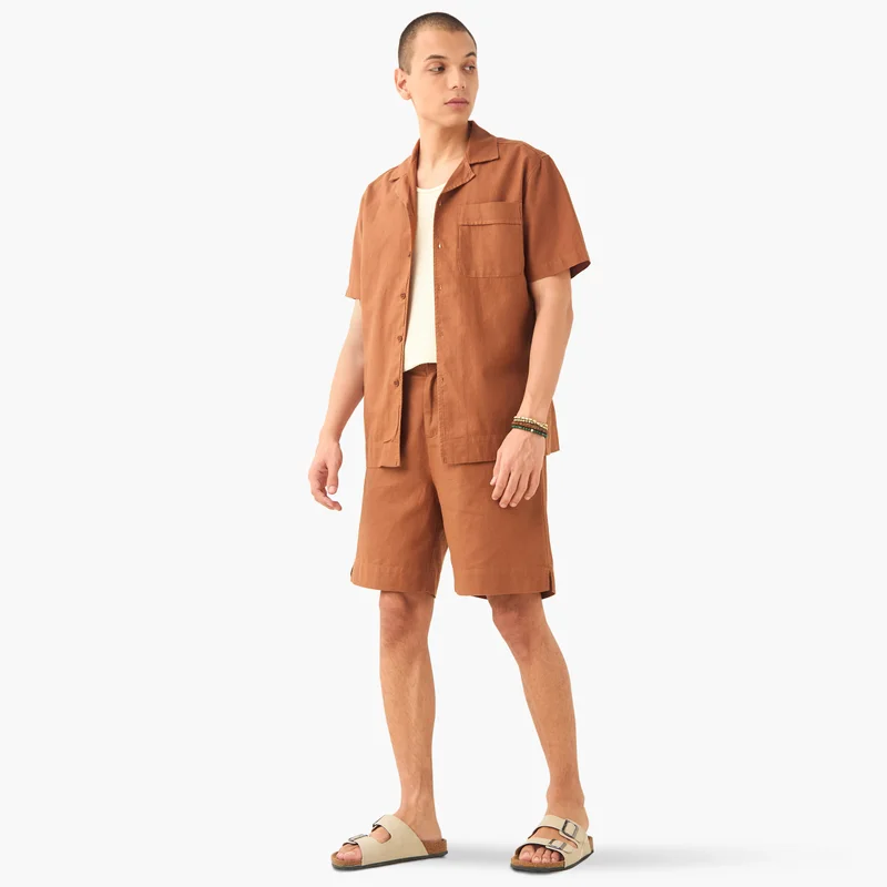 Lee Cooper Lee Cooper Regular Fit Linen Blend Shorts
