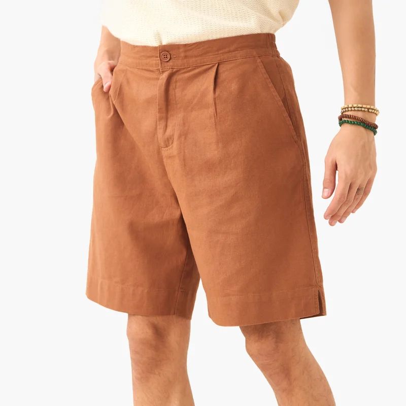 Lee Cooper Lee Cooper Regular Fit Linen Blend Shorts