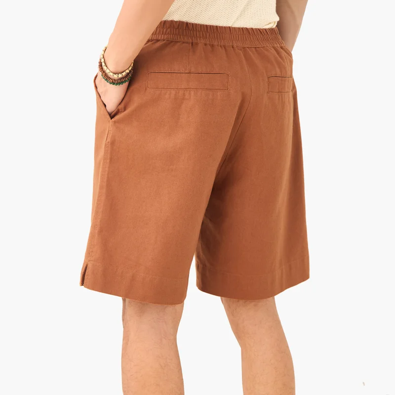 Lee Cooper Lee Cooper Regular Fit Linen Blend Shorts