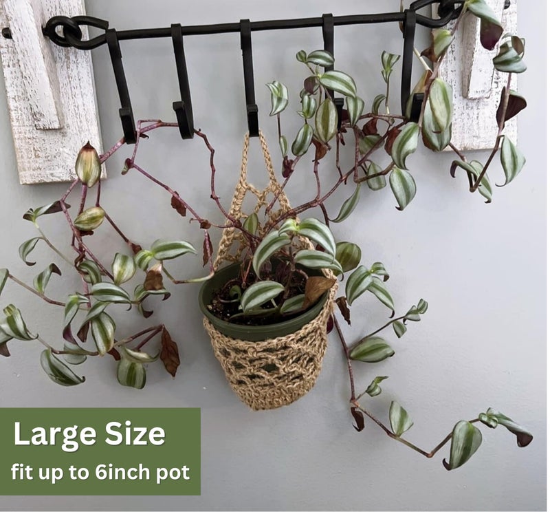 Shineloha 2 Packs Hanging Planters for Indoor Plants up to 6 in., Wall Plant Holder | Plant Hanger Indoor, Wall Planters for Indoor Plants, Hanging Plant (2PK, for 6 inch Pot) - Image 3