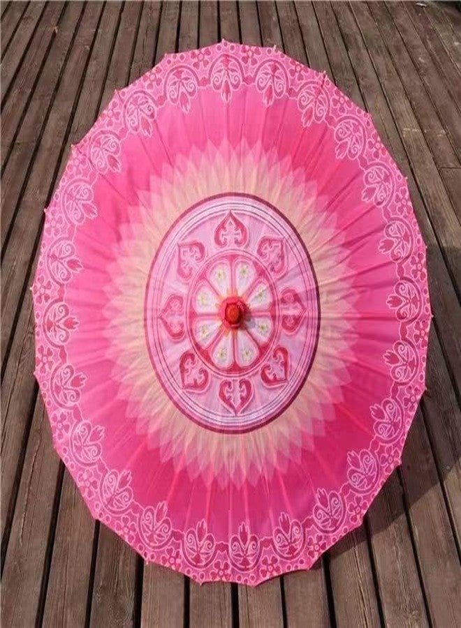 Bestage 33" Handmade Oiled Parasol Bamboo Silk Umbrella Chinese Japanese Art Classical Dance Umbrella Plum Blossom for Wedding Parties Photography Costumes Cosplay Decoration and Other Events, Pink - Image 3