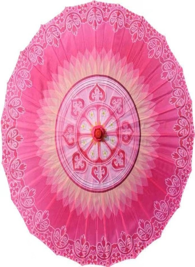 Bestage 33" Handmade Oiled Parasol Bamboo Silk Umbrella Chinese Japanese Art Classical Dance Umbrella Plum Blossom for Wedding Parties Photography Costumes Cosplay Decoration and Other Events, Pink - Image 2