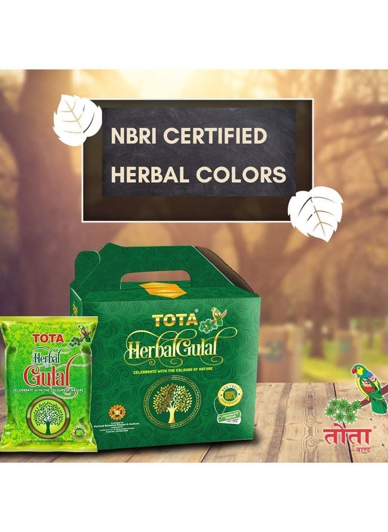 TOTA Total Herbal Gulal 100 g x 5 packs, total 500-gram different colours  - Image 2
