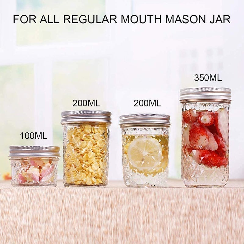 SKYBD 100-Count, REGULAR Mouth Canning Lids for Ball, Kerr Jars - Split-Type Metal Mason Jar Lids for Canning - Food Grade Material, 100% Fit & Airtight for Regular Mouth Jars(70mm) - Image 2