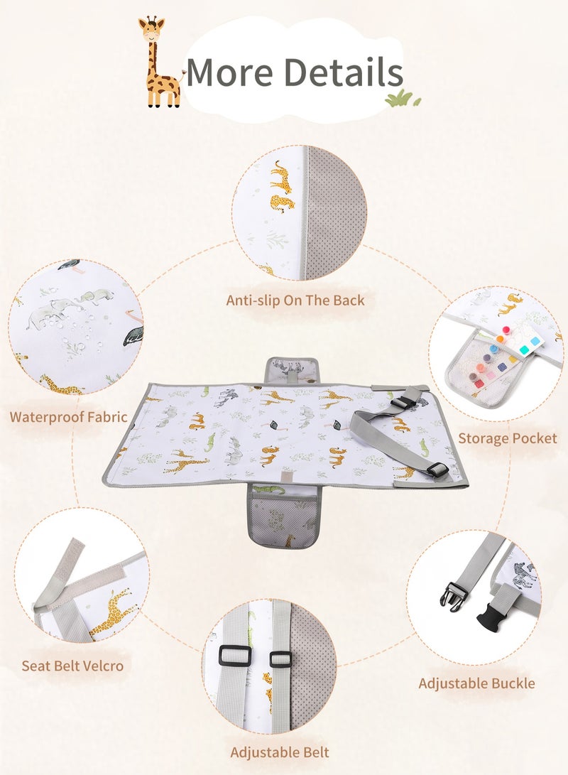 انسولار سرير أطفال سفري لمقعد الطائرة، مسند أقدام قابل للطي للأطفال الصغار وسرير للنوم، فراش محمول لراحة الطفل في الطائرات والسيارات والقطارات - Image 4