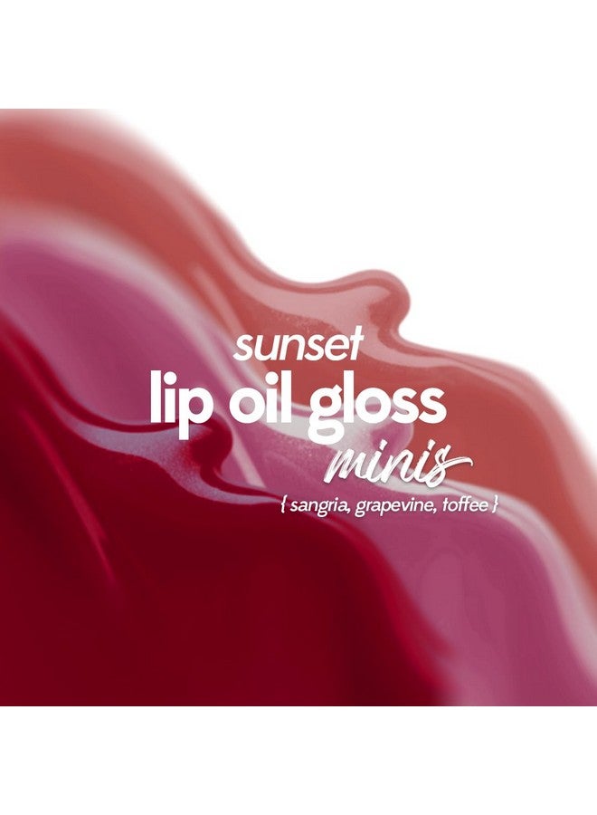 روبيز أورجانيك مجموعة هدايا تجميل الشفاه من روبي أورجانيكس - زيت شفاه لامع صغير الحجم من صن ست، مرطب، يدوم طويلاً، غير لزج ولا يسبب الجفاف، مكياج شفاه طبيعي، خالٍ من البارابين - ظلال سانجريا وجريب فين وتوفي - Image 4