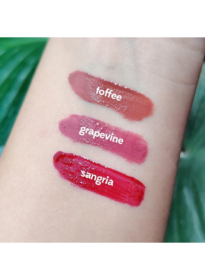 روبيز أورجانيك مجموعة هدايا تجميل الشفاه من روبي أورجانيكس - زيت شفاه لامع صغير الحجم من صن ست، مرطب، يدوم طويلاً، غير لزج ولا يسبب الجفاف، مكياج شفاه طبيعي، خالٍ من البارابين - ظلال سانجريا وجريب فين وتوفي - Image 3