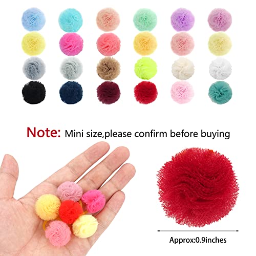 Qearl 48 Pcs Colored Ball Bows with Rubber Bands - Pet Hair Accessories for Dog, Puppy, and Cat Grooming - Image 2