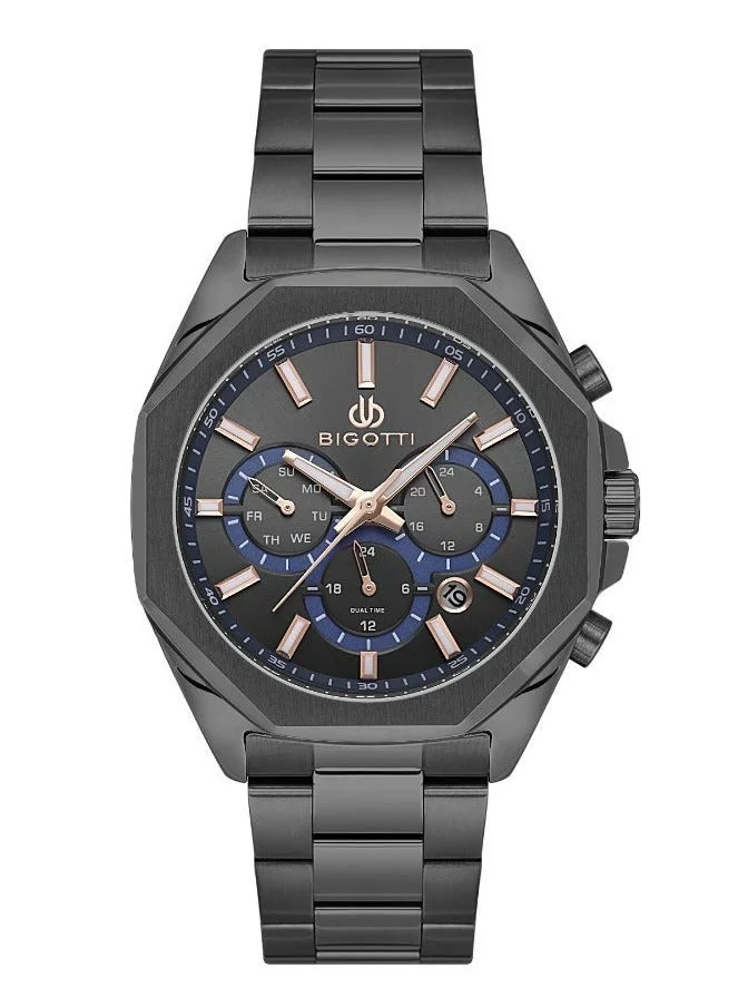 Bigotti Milano Bigotti - Raffinato Men Watch | Stainless SteelBrass Case | Analog | Round Dial | Mineral Glass | Japanese Quartz | Water Resistant 50 Meters