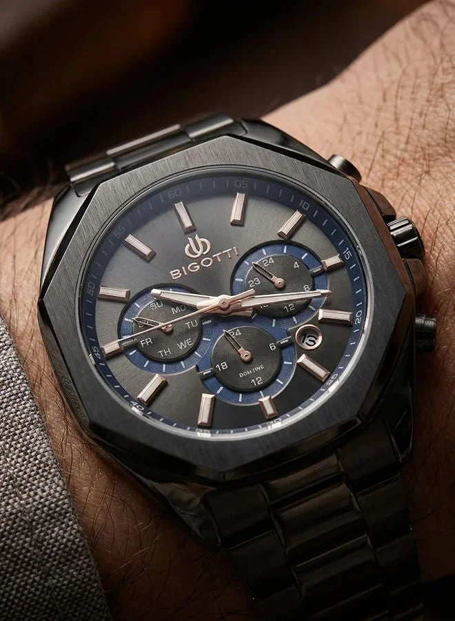 Bigotti Milano Bigotti - Raffinato Men Watch | Stainless SteelBrass Case | Analog | Round Dial | Mineral Glass | Japanese Quartz | Water Resistant 50 Meters
