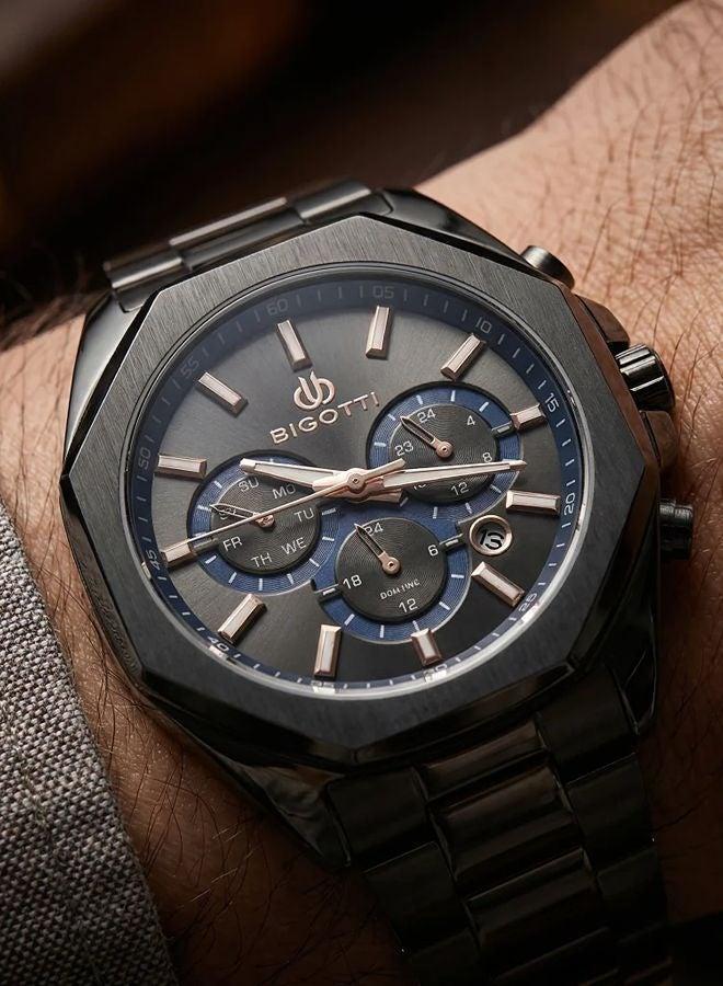 Bigotti - Raffinato Men Watch | Stainless SteelBrass Case | Analog | Round Dial | Mineral Glass | Japanese Quartz | Water Resistant 50 Meters - Image 2