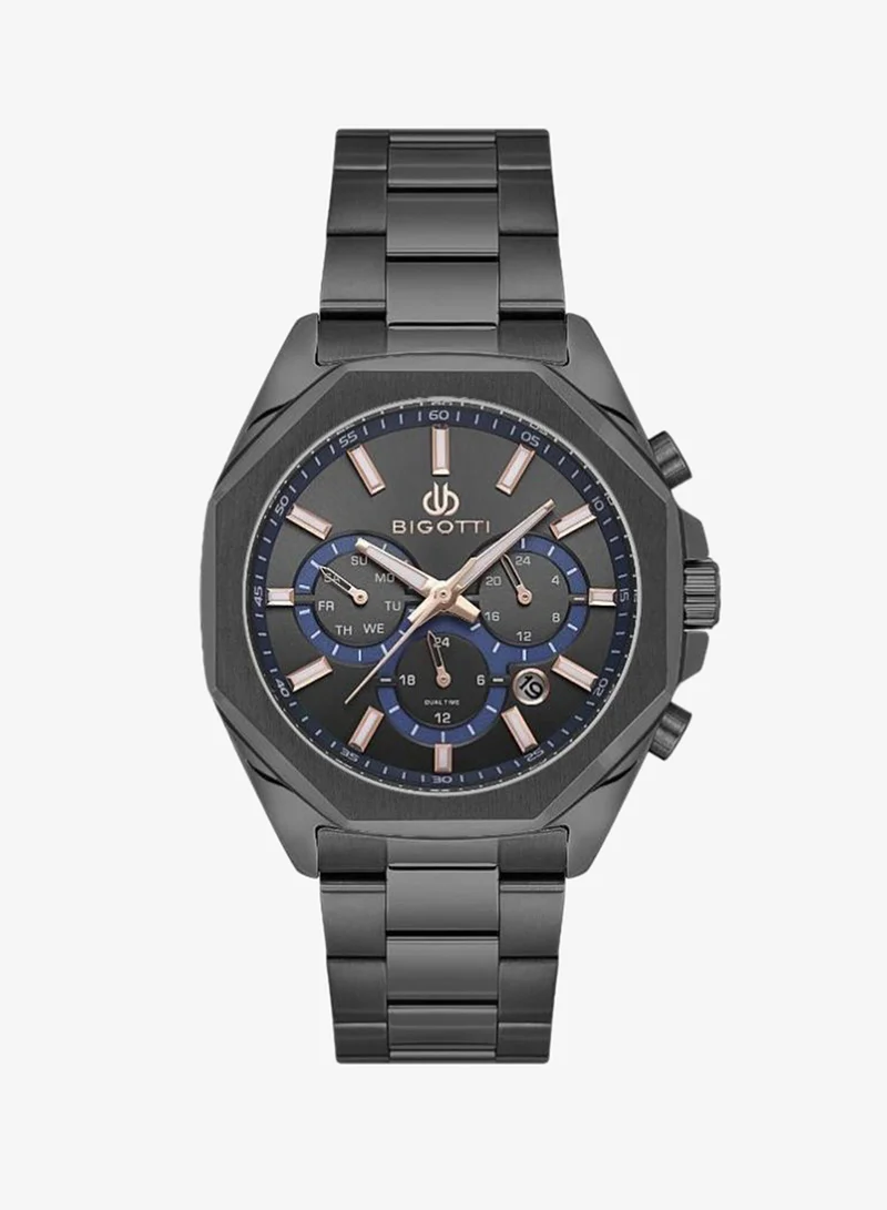 BIGOTTI Bigotti - Raffinato Men Watch | Stainless SteelBrass Case | Analog | Round Dial | Mineral Glass | Japanese Quartz | Water Resistant 50 Meters