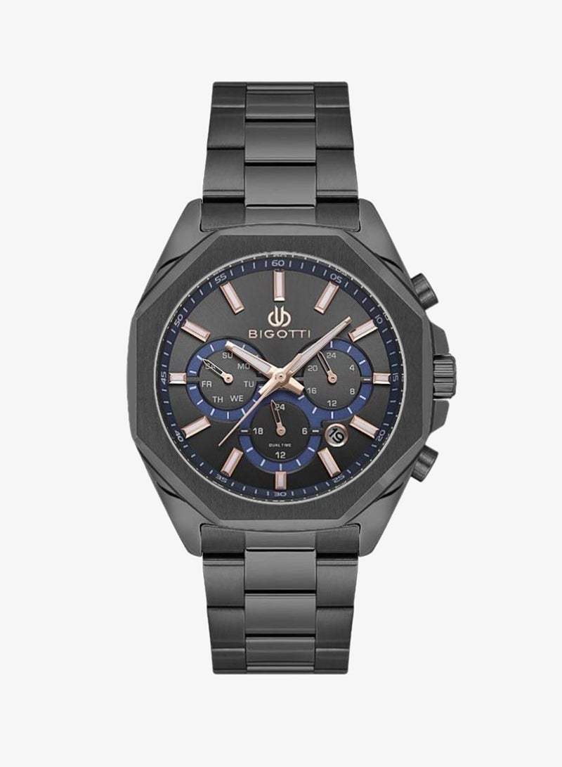 Bigotti - Raffinato Men Watch | Stainless SteelBrass Case | Analog | Round Dial | Mineral Glass | Japanese Quartz | Water Resistant 50 Meters - Image 1