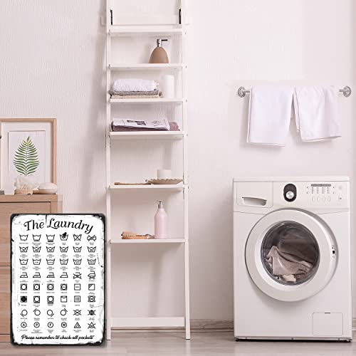SmartSign Laundry Symbols Wall Art Sign, 'Please Remember To Check All Pockets' Vintage Sign, 14" x 10", 40 mil Laminated Rustproof Aluminum, Retro Wall Décor, Black/Rustic White, USA-Made - Image 3