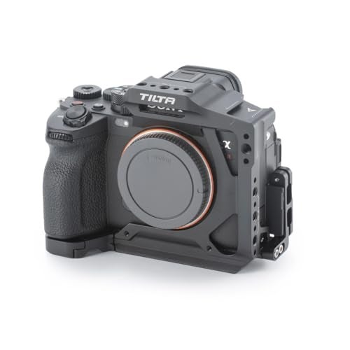Tilta Half Camera Cage Compatible with Sony a7R V, with Mount Accessories via Cold Shoe and 1/4"-20 Threads with Locating Pins | TA-T46-HCC (Black) - Image 1