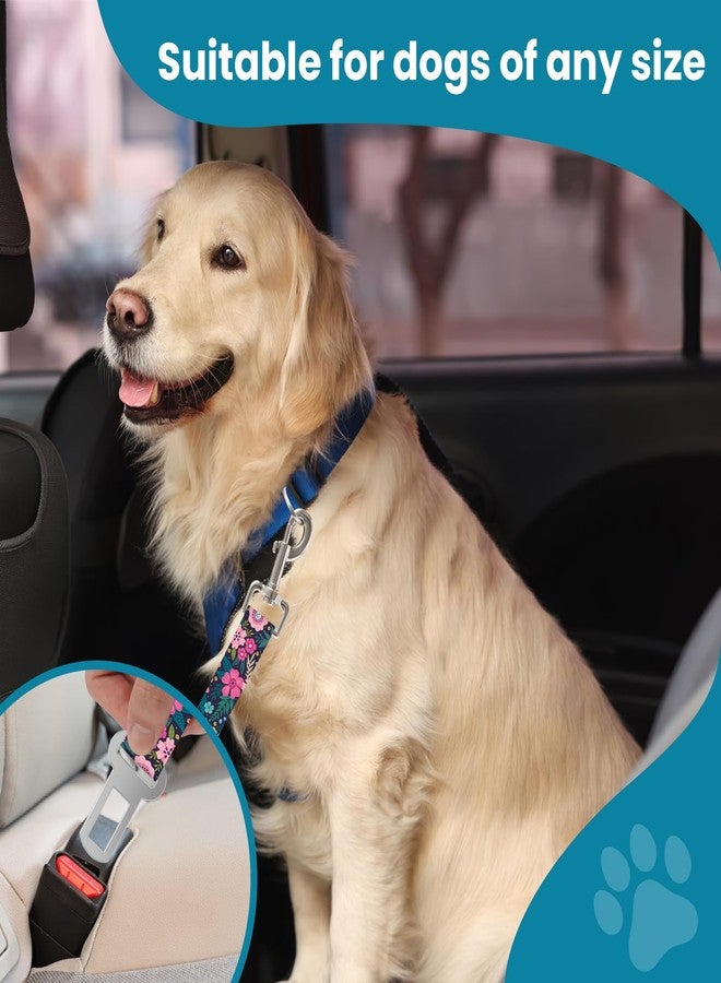 HCYPCV Adjustable pet cat and Dog car seat Belt，The Lanyard is Flexible and Adjustable from 20 to 33 inches (Floral) - Image 4