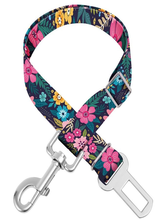 HCYPCV Adjustable pet cat and Dog car seat Belt，The Lanyard is Flexible and Adjustable from 20 to 33 inches (Floral) - Image 1