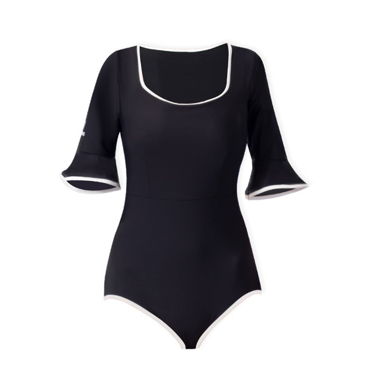 Momasong2023 New Swimsuit Women''s Conservative One-piece Belly Covering Slim Sexy Large Size Women''s Hot Spring Swimsuit - Image 1