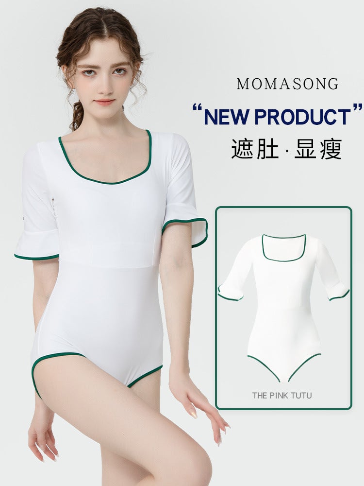 Momasong2023 New Swimsuit Women''s Conservative One-piece Belly Covering Slim Sexy Large Size Women''s Hot Spring Swimsuit - Image 2